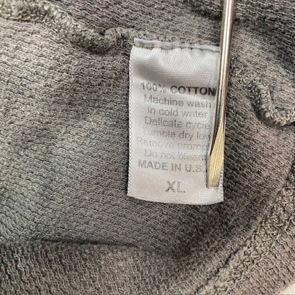 Affliction Mens XL Grey Tie Dye Graphic Thermal Long Sleeve Waffle Knit Shirt US - Picture 7 of 9